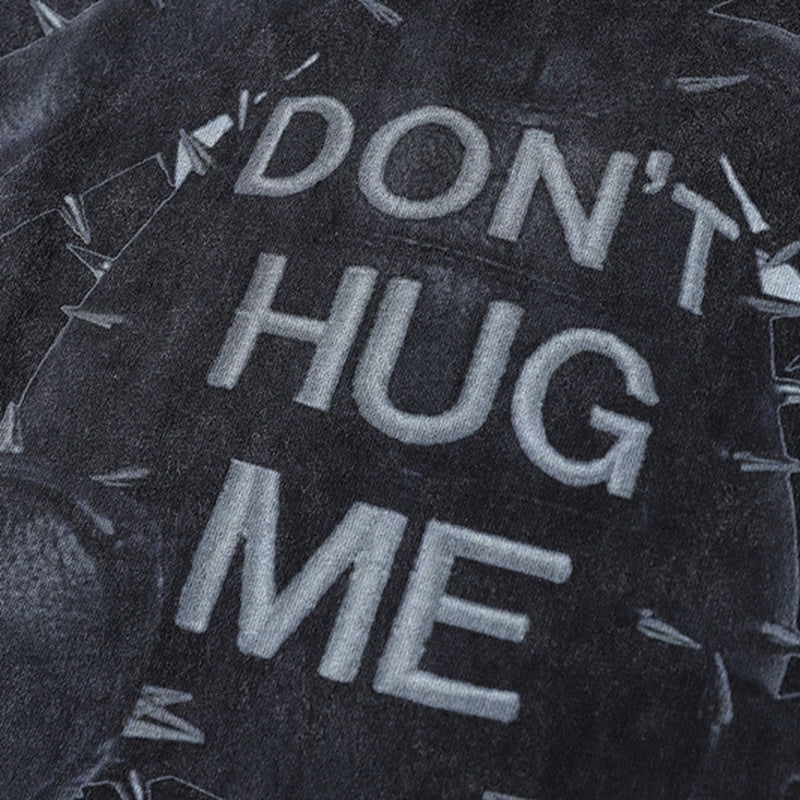 Oversized Vintage Bear Tee "Don't Hug Me"
